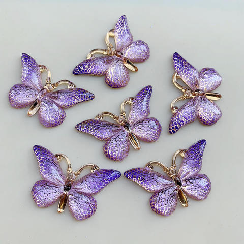 Flat Back Resin Butterfly Flower Animals Flat Back Cameo Cabochon For Jewelry Making Wholesale 23*38mm 10pcs -B276 ► Photo 1/6