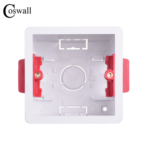 Coswall 1 Gang Dry Lining Box For Gypsum Board Plasterboad 47mm Depth Wall Switch BOX Wall Socket Cassette ► Photo 1/4