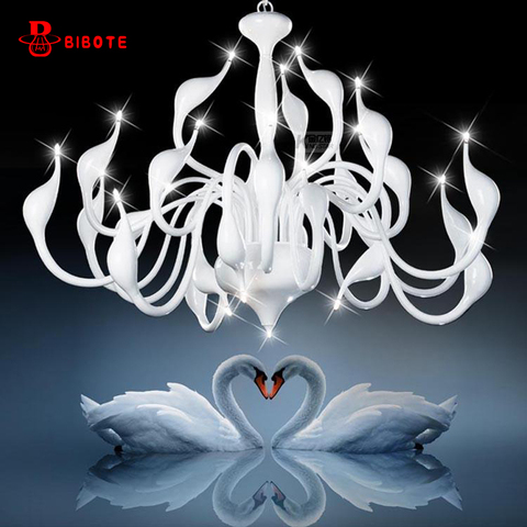 Modern Led Swan Chandelier Lighting With G4 Led Bulb Chandeliers For Living Room Bedroom Nordic Design Wrought Iron Chandelier ► Photo 1/6