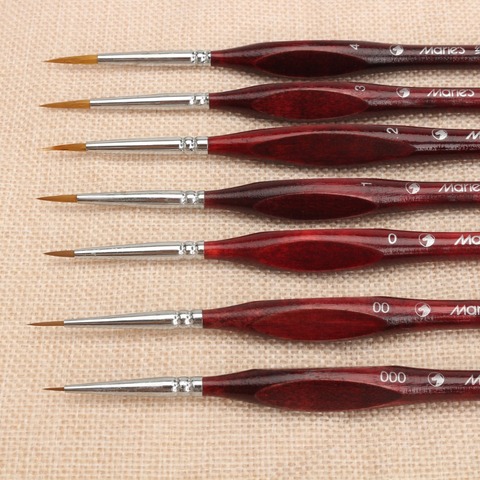 7Pcs Paint Brush Set Professional Sable Hair Art Nail Painting Drawing Brushes Art Painting Brush Pen ► Photo 1/6