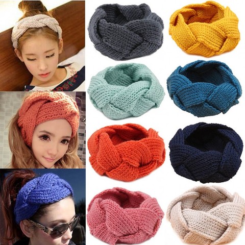 Kid Girl's Knit Crochet Braided headband Winter Ear Warmer Head wrap US SELLER