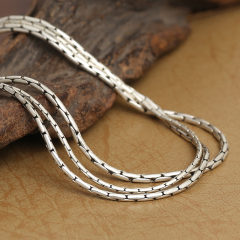 Handmade Vintage 925 Sterling Silver Necklace for Pendants Silver Necklaces Real Silver Necklace ► Photo 1/1