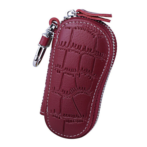 Genuine Leather Keychain Holder Organizer Wallet EDC Case Car Automobie Key Pouch Men Women Housekeeper Keys Bag ► Photo 1/6