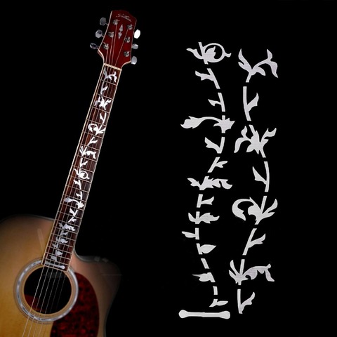 Guitar Neck Fret board Fret DIY Decoration Sticker for Electric Acoustic Guitar Tree of Life Sticker Silver White Pearl Sticker ► Photo 1/5