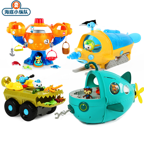 Buy Online Octonauts Ocean Adventure Action Toy Figures Octopus Castle Shark Boat Scenes Barnacles Kwazii Peso Cartoon Model Toy Gift Alitools