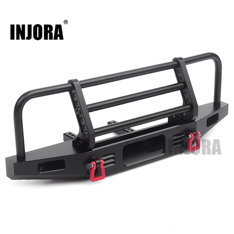 INJORA Adjustable Metal Front Bumper for 1/10 RC Crawler Traxxas TRX4 Defender Axial SCX10 SCX10 II 90046 90047 ► Photo 1/6