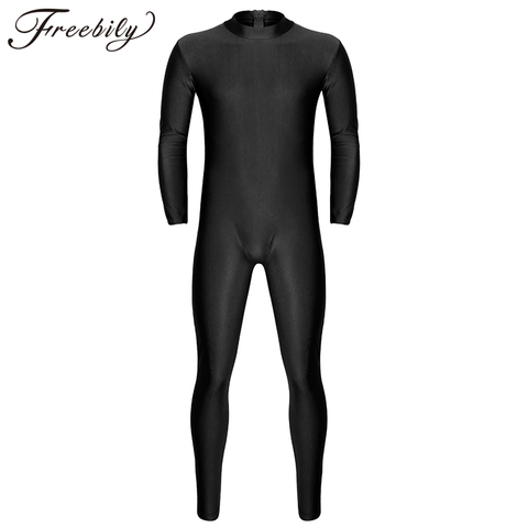 Newest Black Spandex Zentai Full Body Skin-Tight Jumpsuit Adults Zentai Suit Bodysuit Costume for Mens Unitard Lycra Dancewear ► Photo 1/6