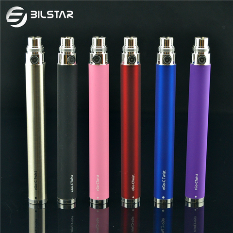 Bilstar quality eGo C Twist battery 3.2V-4.8V Variable Voltage Electronic Cigarette 650mah 900mah 1100mah eGo-C Twist vape pen ► Photo 1/6
