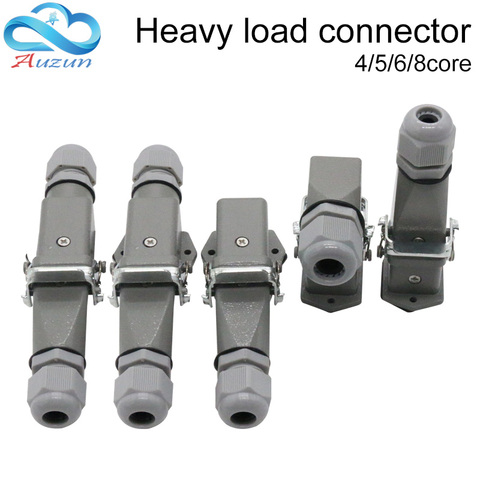 Heavy duty connector 4 core (3+1)5 core (4 +1)6 core (5+1)8 core (7+1) aviation multiple function type docking plug ► Photo 1/6