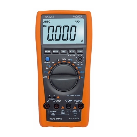 Brand VICI VC97A LCD Digital Multimeter Auto Range DMM AC DC Voltmeter Capacitance Resistance Meter 1000V True RMS Multimeters ► Photo 1/6