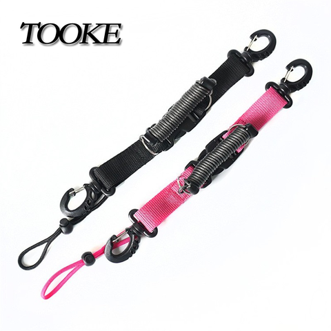 Scuba Diving Snappy Coil springs Camera Lanyard Spiral With Ring Dive For Underwater Housing Flashlight Torch Outdoor ► Photo 1/4