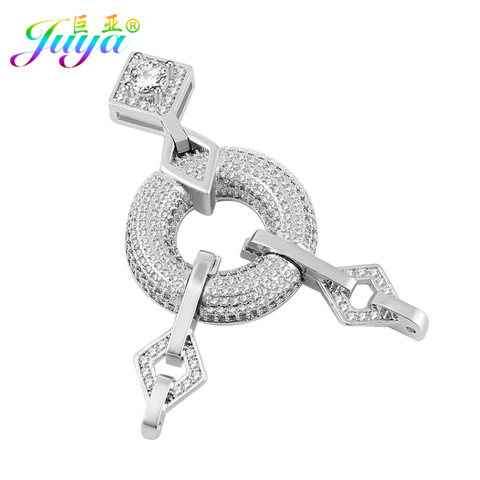 Juya DIY Jewelry Components Geometric Fastener Clasp Connector Pendant Accessories For Women Handmade Pearls Jewelry Making ► Photo 1/6