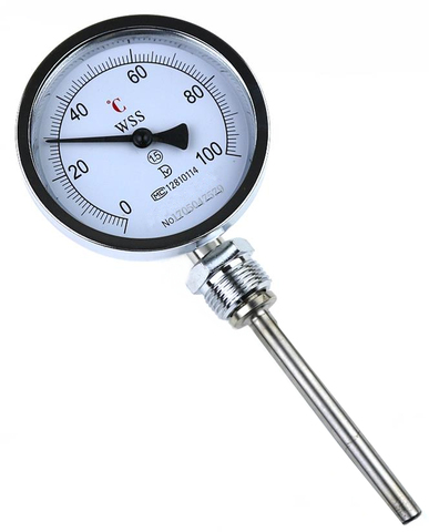 WSS-411 bimetal  thermometer  thermome industrial boiler tube high temperature radial temperature measurement Rod length 50mm   ► Photo 1/1