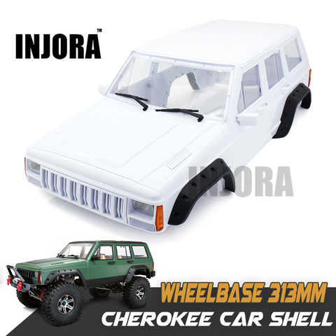 INJORA Hard Plastic 12.3inch 313mm Wheelbase Cherokee Body Shell for 1/10 RC Crawler Axial SCX10 & SCX10 II 90046 90047 ► Photo 1/6