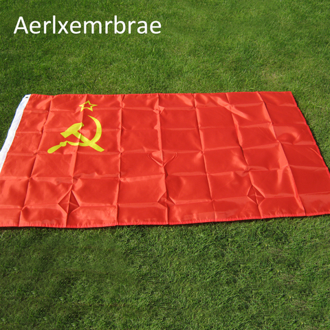 Free shipping 90*150cm red revolution Union of Soviet Socialist Republics 3x5' Feet Super-Poly Indoor Outdoor USSR FLAG ► Photo 1/1