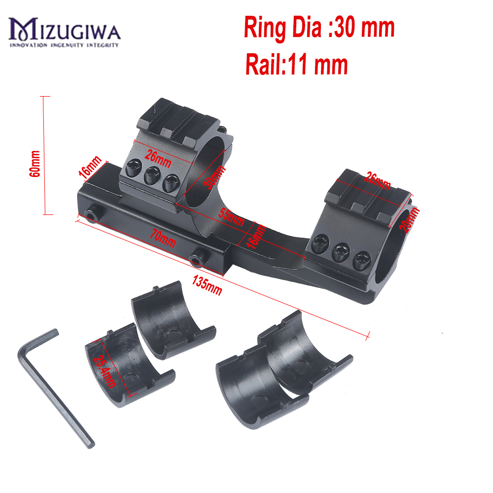 Hunting Cantilever 1"/30MM Rings 21mm Picatinny Rail Scope Mount For Rifle Scope 