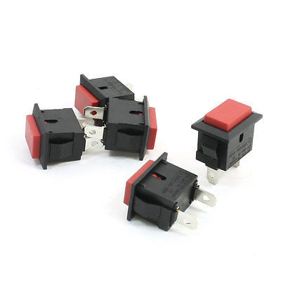 2 Pin SPST Rectangle Momentary Push Botton Switch Red Head ► Photo 1/1