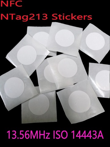 100pcs/Lot NFC Tag  Ntag213 ISO14443A 13.56MHz NFC Sticker Ntag 213 RFID NFC tags Stickers Adhesive Labels For All NFC Phone ► Photo 1/6