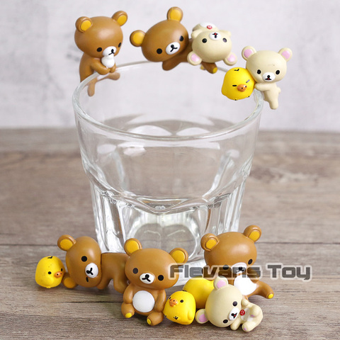 Buy Online Putitto Series Rilakkuma Kiiroitori Cute Lovely Rilakkuma Bear Mini Pvc Figure Kids Toy Christmas Brithday Gifts 7pcs Set Alitools