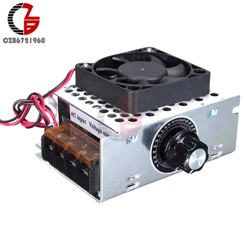220V 4000W 20A AC Motor Speed Controller SCR Voltage Regulator Fan LED Light Temperature Speed Control Dimmer Switch Heat Sink ► Photo 1/6