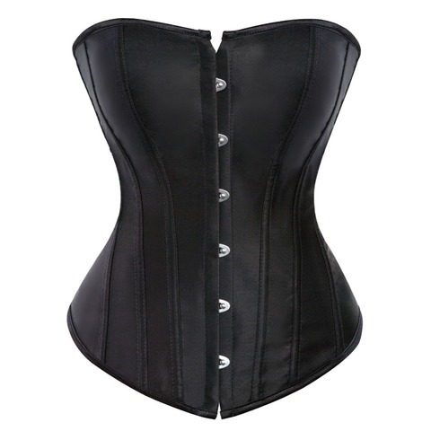 Price history & Review on Women Corset Sexy Slim Burlesque Satin Shaper Strapless Overbust Plus Size Corset and Bustier | AliExpress Seller - ERQI Costume Store |