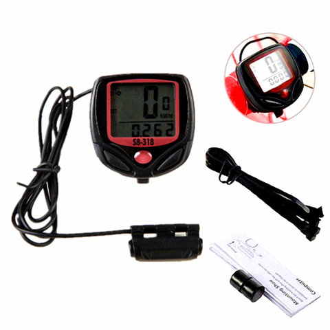 HOT! Waterproof Bike Computer Bicycle Meter Odometer Speedometer with LCD Display Cycling Computer Velocimetro Wired Stopwatch ► Photo 1/6