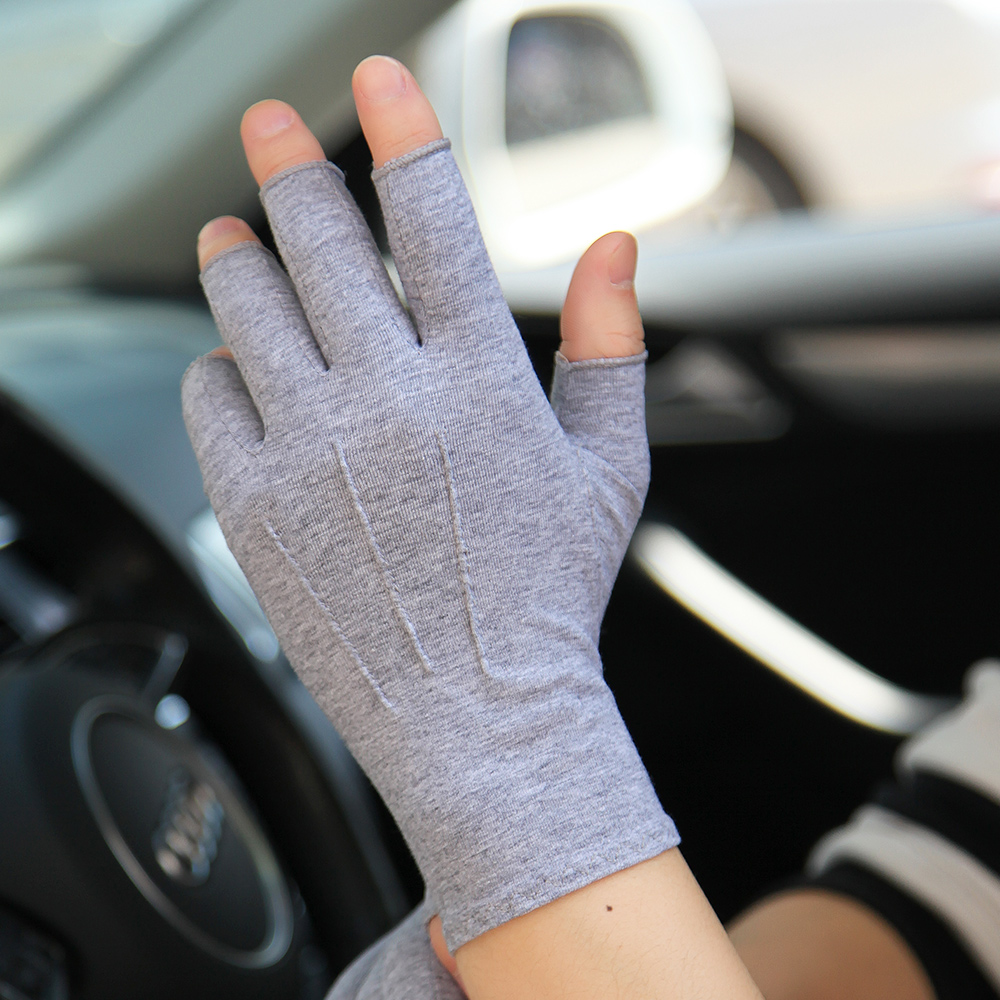 Fashion Women Mid-long Sunscreen Gloves Summer Spring Autumn Thin Elastic  Anti UV Driving Gloves Slip