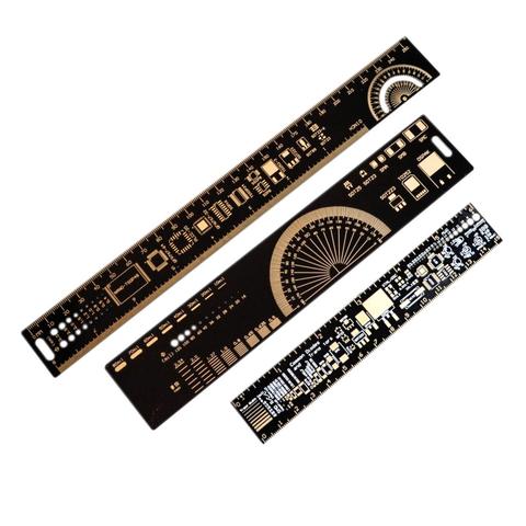 1Set 15cm 20cm 25cm Multifunctional PCB Ruler Measuring Tool Resistor Capacitor Chip IC SMD Diode Transistor Package 180 Degrees ► Photo 1/5