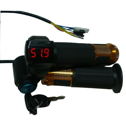 24V/36V/48V/60V/72V Electric Bicycle Throttle Gas ebike display lock Switch Handlebar Grips for electric bike/scooter ► Photo 1/6