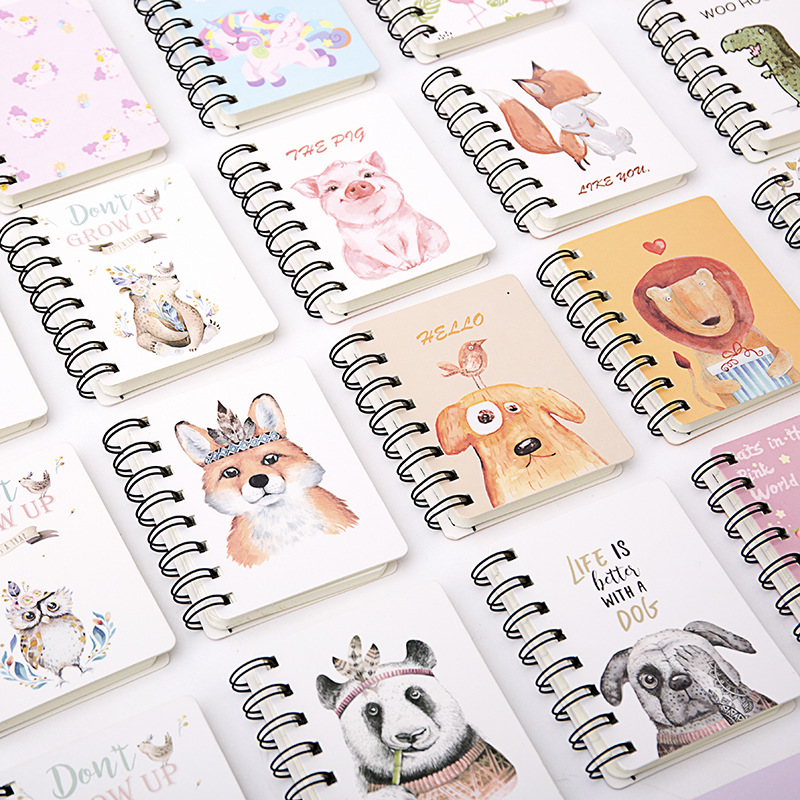 Note Books Cartoon Animal Cute Kawaii Journal Diary Planner Notepad Three Covers 
