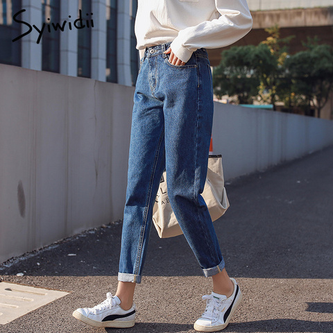 syiwidii Cotton white jeans woman high waist skinny jeans woman plus size mom black 2022 spring new beige blue hot sale - Price history & Review | AliExpress Seller - syiwidii