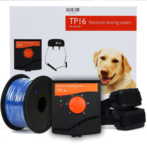 TP16 Pet Dog Electric Fence System Rechargeable Waterproof Shock Adjustable Dog Training Collar Electronic Pet Fencing System ► Photo 1/6