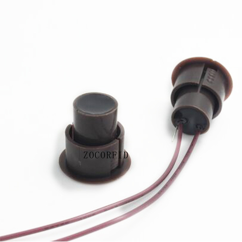 Brown Color Wired Magnetic Switch Door Open Alarm Concealed installation NC Relay Output Magnet Sensor ► Photo 1/5
