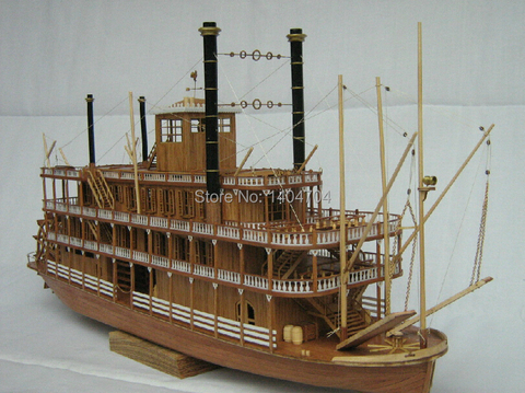 NIDALE Model Free shipping  Scale 1/100 Steam-ship model accessories:The US Sternwheel steamer ship Mississippi 1783 SC MODEL ► Photo 1/5