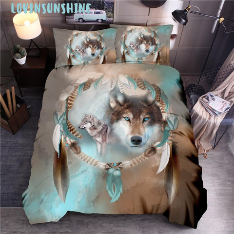LOVINSUNSHINE Comforter Set King Size Duver Cover 3d Wolf Bedding Sets Queen AB#159 ► Photo 1/6