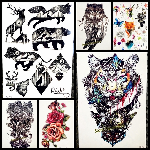 1PC Sexy men women temporary tattoo stickers GQS-A061 Evil roaring Chinese Dragon paw design waterproof Transferable arm Tattoos ► Photo 1/6