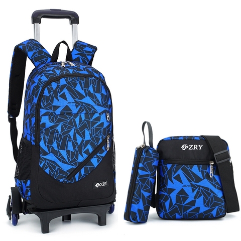 teens School Backpack Removable Children School Bags With 2/6 Wheels Stairs Kid boys girls Trolley Schoolbag Luggage Book Bag ► Photo 1/6