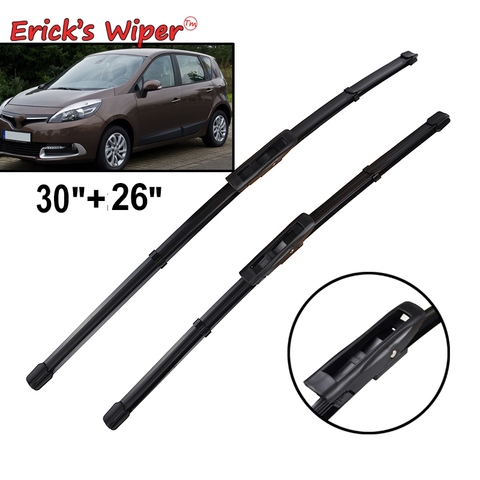Erick's Wiper LHD Front Wiper Blades For Renault Scenic 3 2009 - 2016 GRAND Scenic 3 Windshield Windscreen Front Window 30