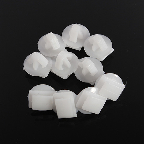 10PCS White ABS Exterior Door Moulding Fastener Clips For Peugeot 106 206 306 307 806 ► Photo 1/6