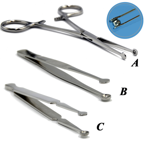 BOG-316L Surgical Steel Catch Ball Grasp Clamp Plier Tweezers body piercing Jewelry tool professional puncture tool ► Photo 1/6