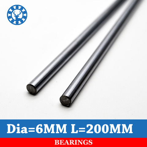 1 pc 6mm Linear Shaft Chrome 6mmx200mm WCS Round Steel Rod Bar Cylinder Linear Rail For 3d printer cnc parts ► Photo 1/6