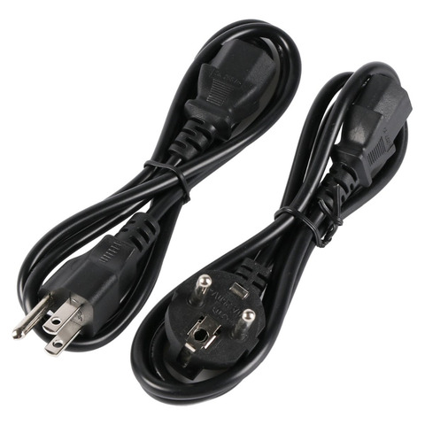 3 Prong US and EU Plug AC Power Cord Cable for Laptop PC Adapter Supply Power Cords ► Photo 1/6