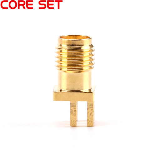 10Pcs SMA Female Jack Connector For 1.6mm Solder Edge PCB Straight Mount Gold plated RF Connectors Receptacle Solder ► Photo 1/5