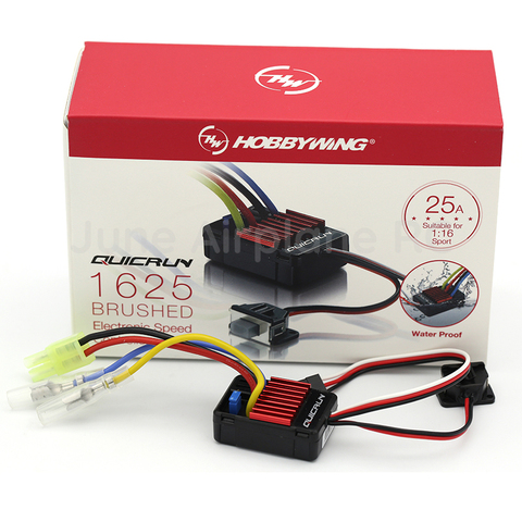 1pcs Hobbywing QuicRun WP 1625 25A Dual Brushed Waterproof ESC Speed Controller for 1/16th, 1/18th scale touring cars ► Photo 1/1