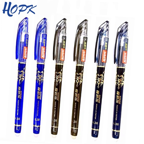 3/12Pcs/Set Erasable Washable Pen Handle 0.38mm Blue Black Red Erasable Gel Pen Refill Rod School Office Writing Stationery ► Photo 1/6
