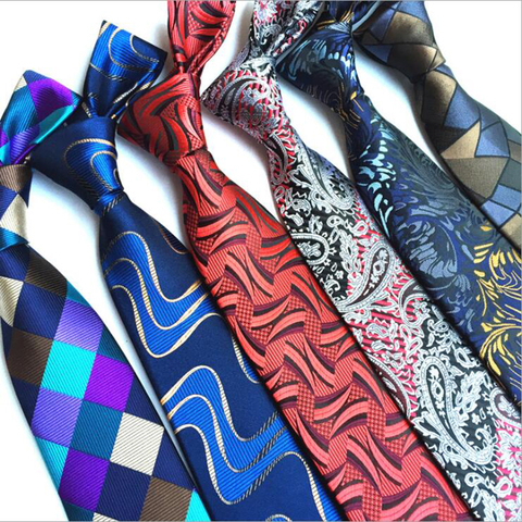 RBOCOTT Novelty Irregular Pattern Neck Ties For Men 8cm Floral Tie Plaid Necktie For Business Wedding Party Men's Corbatas ► Photo 1/6
