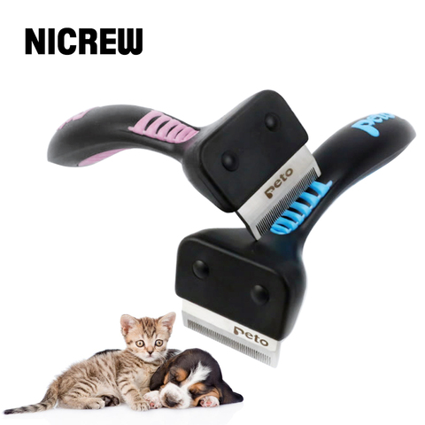 NICREW Pet Dog Cat Brush Hair Removal Brush Comb Pet Grooming Tools Hair Shedding Trimmer Comb for Cats Dogs cat supplies ► Photo 1/6