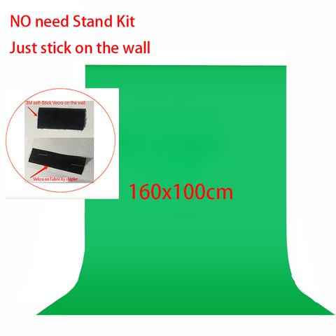 No need Stand Kit 7colors 1.6X1m Photography studio Green Screen Chroma key Background Non-Woven Backdrop for Photo Studio ► Photo 1/5