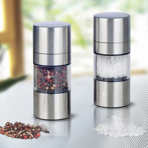 High Quality Stainless Steel Manual Salt Pepper Mill Grinder Portable Kitchen Mill Muller Tool Free Shipping ► Photo 1/6