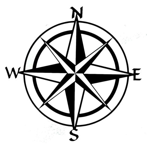 15cm*15cm Car Styling Compass Travel Wanderlust Direction NSWE Car Stickers C5-1956 ► Photo 1/2